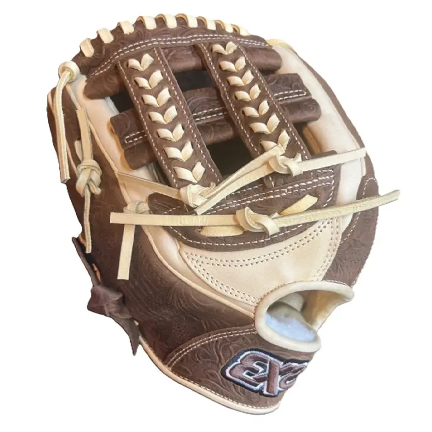SX3 Pro Series 12 Inch Baseball Glove – Brown/Tan – Double H-Web – USA Flag – US Kip Leather – LHT
