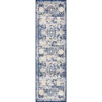 Ivory and Blue 2' x 7'