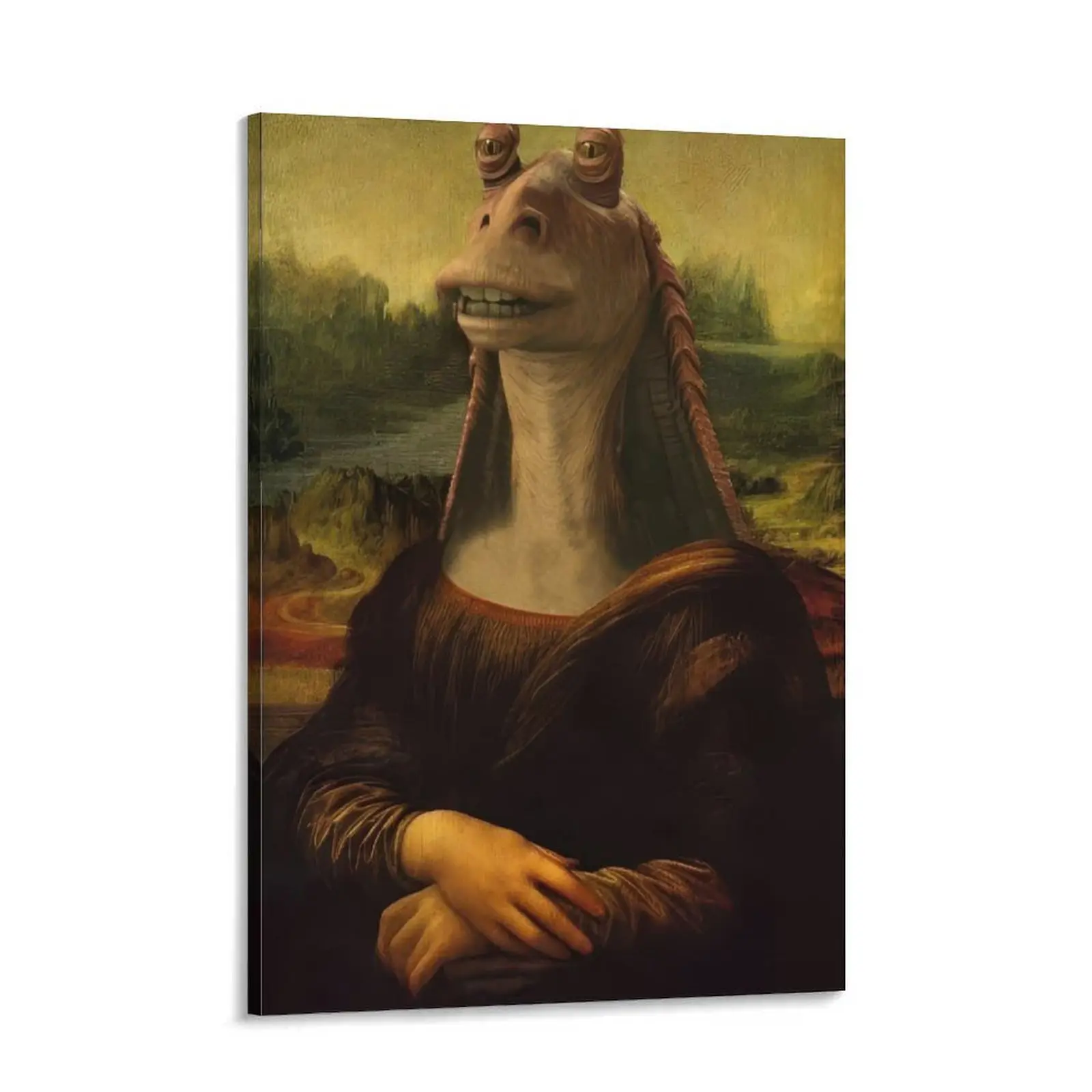 Retro Mona Lisa Funny Frameless Print Poster Set - Artistic Novelty Funny Decor, Wall Picture Decor Decoration, Home Supplies for Room, Ideal Gift