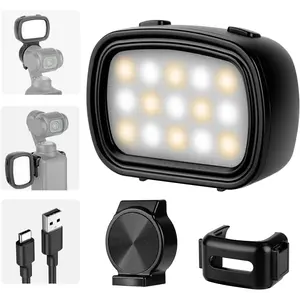 Light for   Pocket 3, Auto-Follow Gimbal  Pocket 3 Accessories, CRI>=95, 3-Color Temp 3000-6000K Brightness Adjustable Led Light, USB-C