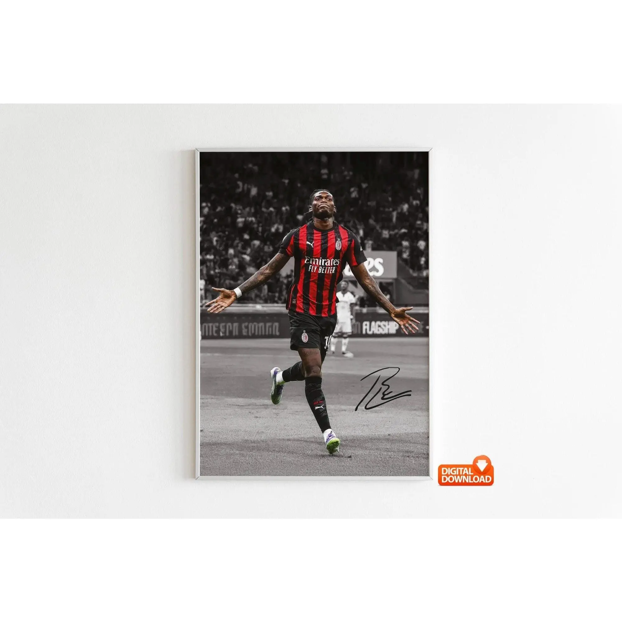 Rafael Leao Poster, Signed Football Poster( Unframed - Print Only )
