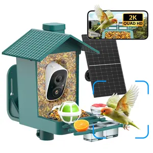 Smart  Feeder   Solar Powered , 2.4Ghz WiFi  feeders for Outdoors, Nstant Arrival Alerts - Best Gifts for Bi rd Lovers Smart AI  Feeder   Spinning Wall Mount for  Solar-Powered Hummingbird Feeder  Smart Solar  Feeder Smart   Bird