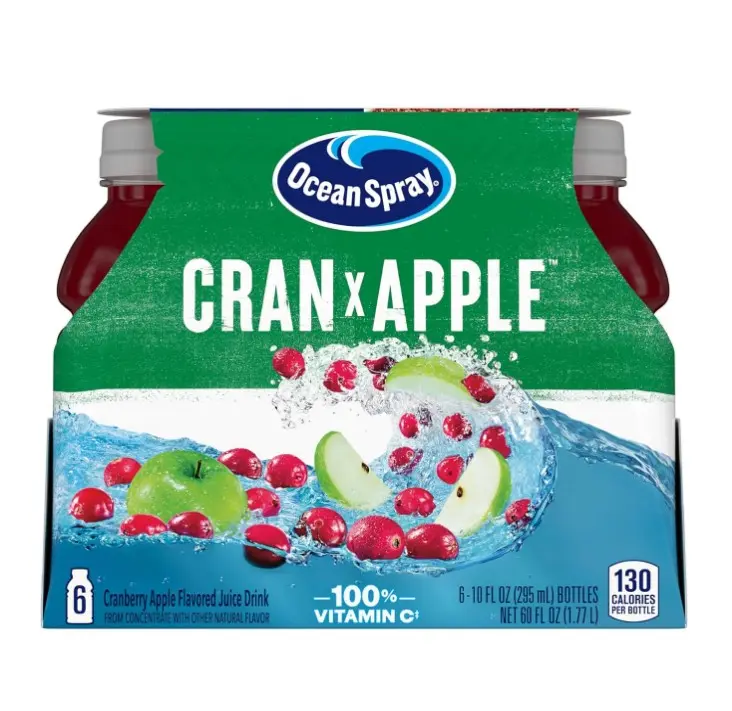 Ocean Spray Cran-Apple Juice Drink, 10 Ounce Bottle (Pack of 6)