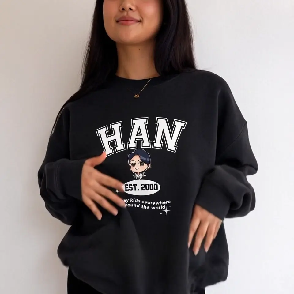 Member Inspired Sweatshirt, Kpop Merch For Fans, Stay Gift, Everyday Womenswear, Fandom Gift Streetwear