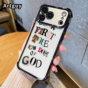 Phone Case for iPhone 17 16 Pro Max 15 Plus 14 13 12 11 E Air Divine Kingdom Quest Pattern Mobile Four Corner Anti-drop Shockproof Non-slip Silicone Transparent Protective Cover