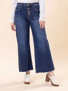 Risen High Rise Crop Wide Button Up Jean | 0-3X