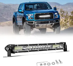 10 Inch Light Bar, Single Row LED Light Bar Spot Flood Combo Driving Lights Off Road Reverse Backup Lighting Waterproof Fog Lamps Slim LED Bars Bumper Lights for Truck Pickup ATV UTV Boat