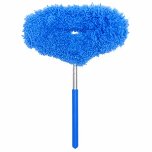 Telescoping Microfiber Duster Green Ceiling Fan Household Dust Buster Removable Cleaner for Summer Fall Cleaning Essential Tool