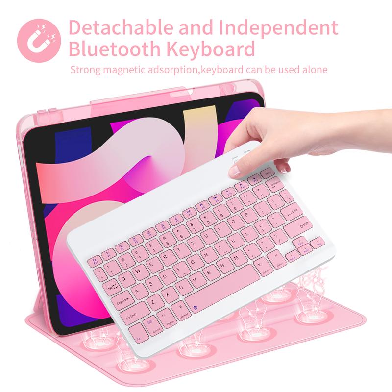 STWMOOCE 720 Rotation case for iPad Wireless Keyboard Cases with Pen Holder, Compatible with 10.2-inch iPad7/8/9th, 10.9 iPad 10th, 10.9 iPad Air4/5th, 11 iPad Air(M2/M3),11-inch Pro1/2/3/4th Gen,11/13-inch Pro(M4),13-inch Air M2/M3 bluetooth tablet case