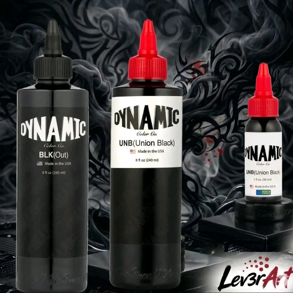 AUTHENTIC DYNAMIC INK UNB/OUT/UNION BLACK ️VEGAN LONG LASTING FOR TATTOO ARTISTS