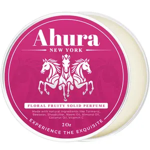 Ahura Herbal Floral Eau de Parfum, Solid Perfume Balm for Women with notes of with Iris, Patchouli, Warm Vanilla & Spun Sugar, Alcohol Free, Cruelty-Free, Fragrance for Women, 2 oz (Floral)