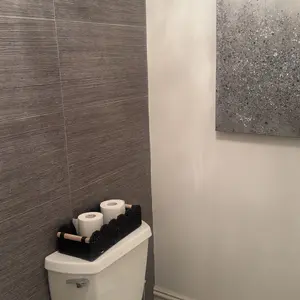 Woven Storage Basket with Fan Edge Design, Natural Basket for Toilet Tank Top Shelf, Bathroom Living Room Bedroom Vanity Home Decor Accessories