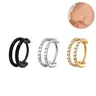 OUFER 20G Hinged Segment Nose Ring, 316L Stainless Steel CZ Double Hoop Nose Piercing for Daily Wear, Non Tarnish Noserings for Women