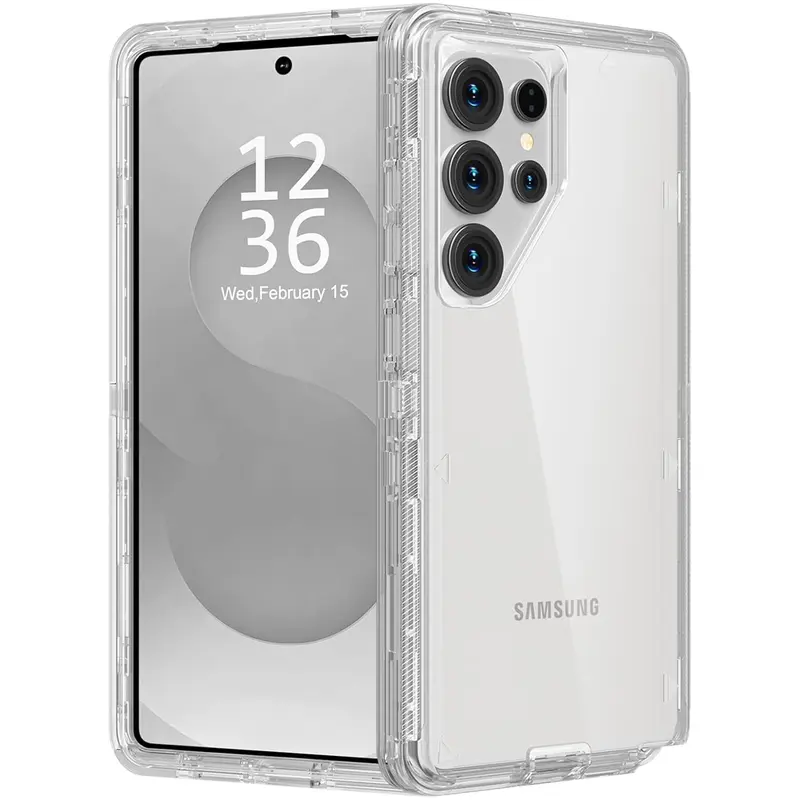 3-Layer Armor-Rugged Casing for Samsung Galaxy S26 Ultra, S26 Plus, S25, S24, S23, S22 Ultra, S22 Plus, Heavy-Duty Shockproof Anti-Drop Mobile Phone Accessory, For Galaxy S22