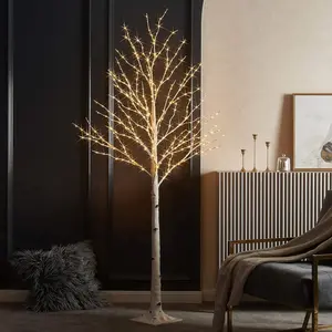 Lighted Twig Birch Tree with Fairy Lights 6FT 330 LED for Indoor Outdoor  and Christmas Holiday Decoration