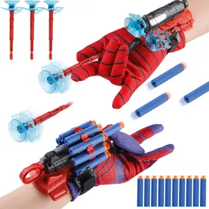 Spider Web Shooters Wrist Launcher Toys for Kids with Hero Gloves Spider Hero Cosplay Costume Prop Launcher Wrist Toy Gift for Boys Age 36 Months 4 Years