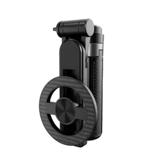 2026 New 4-in-1 Multifunctional Magnetic Selfie Stick 360° Rotation Compact Stylish with Wireless Bluetooth Control Magnetic Phone Holder for Selfies Video Recording Vlogging Compatible with Most Phone Modes Tripod Stabilizer ，Max extend to 14.96 inches