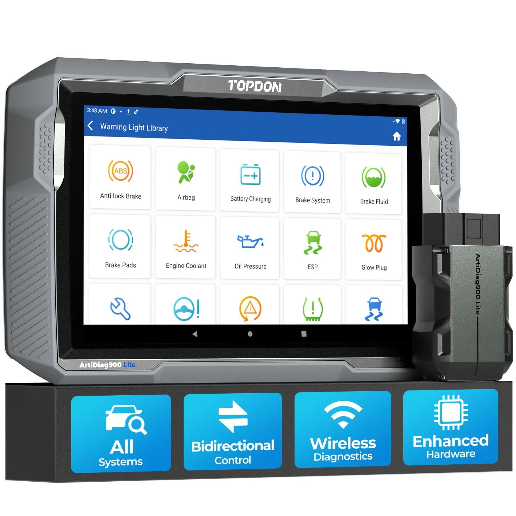 TOPDON ArtiDiag900 Lite，Bidirectional Scan Tool,Automotive Diagnostic Tool for Full System，OBD2 Scanner,Summervibes