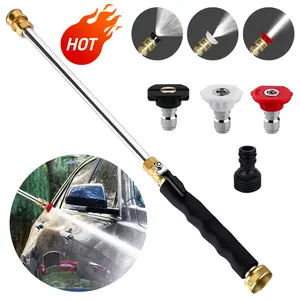 2026 Jet High Pressure Washer Boom for Garden Hose - High Pressure Washer with 3 Interchangeable Nozzles and Quick Connectors, ideal for outdoor cleaning such as car washes, patios, lawns, and gardens