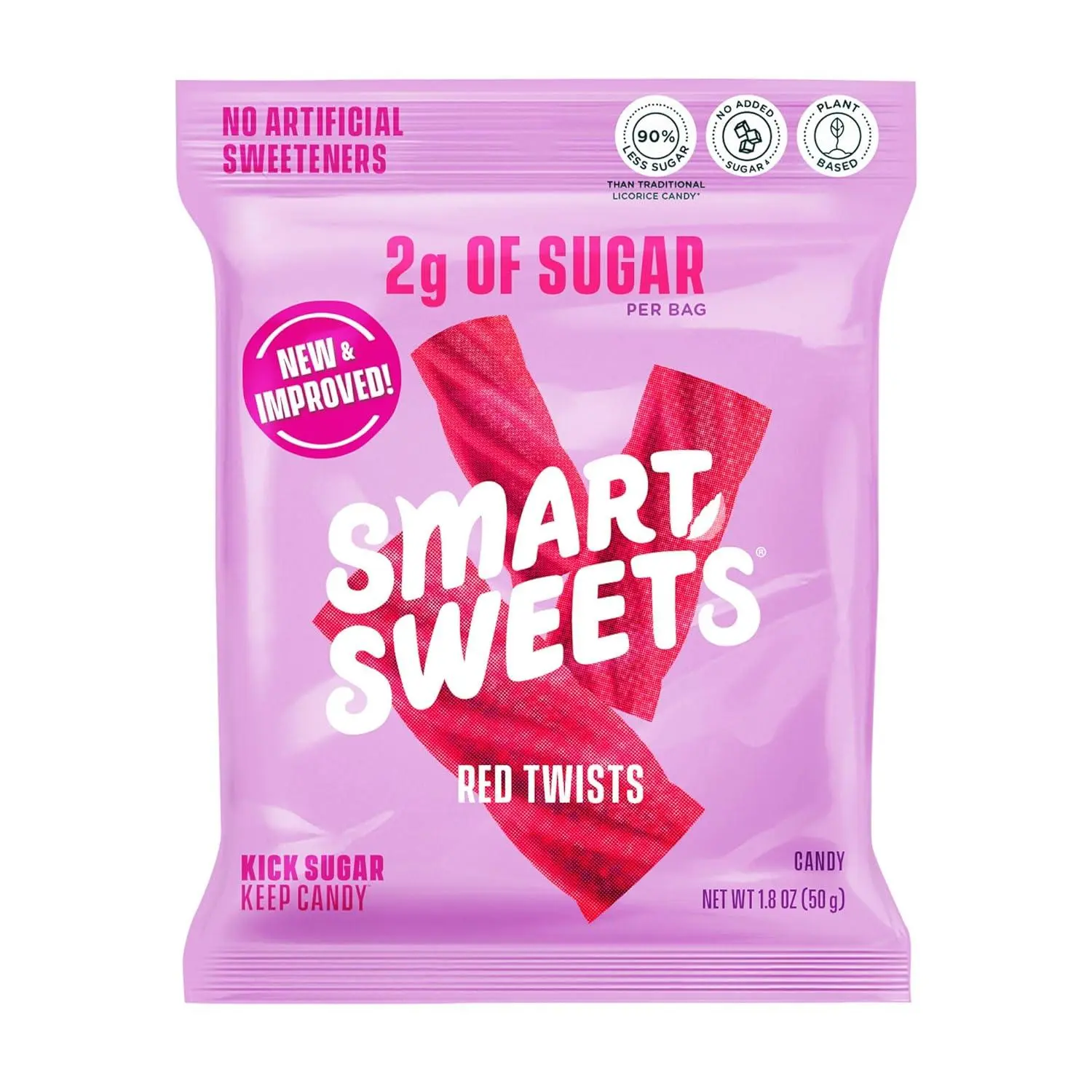 DOTSmartSweets Red Twists Low Sugar Gummy 1.8 oz 12 ct (1)