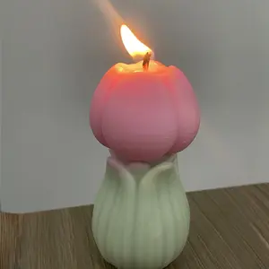 Candle Molds Lotus Shape Silicone Mold Resin Craft Mold Vase Mold Christmas New Year Gift Birthday Party Decorations DIY Handmade Supplies