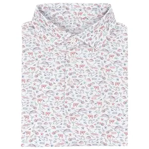 The ATX Men Performance Polo Breathable Mesh Fabric Classic Loose Fit Pullover Short Sleeve Stylish Menswear Golf Soccer Casual Summer Top S-5XL