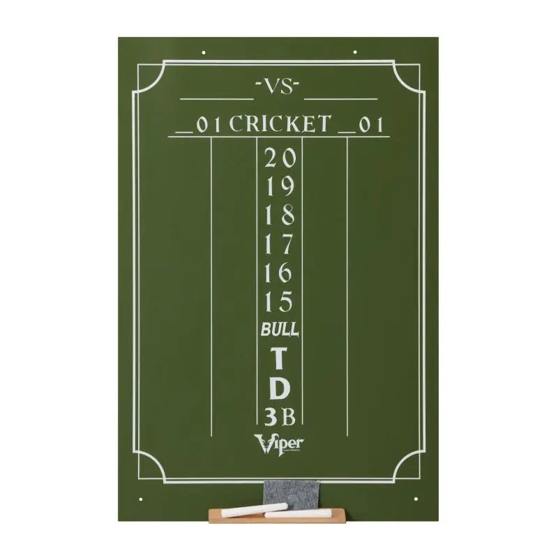 Chalk Scoreboard for Dart Games, Large Wall-Mounted Sports Equipment for Cricket & 01 Scoring, Includes Chalk and Eraser, Game, Sisal, Two Sizes