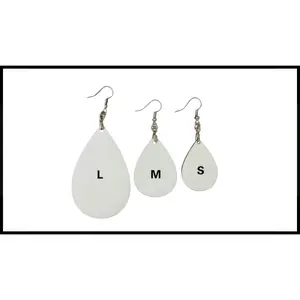 Sublimation MDF Teardrop Earrings