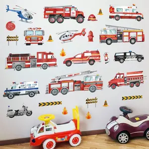Transportation Cars Wall Decals Fire Stickers Room Bedroom Decor