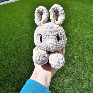 Handmade Crocheted Laying Bunny