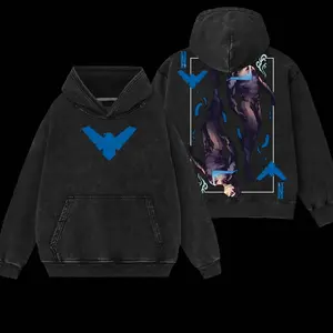 Superstyle Tales of the Teen Titans #44 - Dick Grayson Nightwing Hero Verse Comic Edition Double Printed Oversize Lightweight Acid Washed Tee Hoodie Sweater TV Series Graphic Design Top Cotton Streetwear Comic Superheroes T-Shirt Clothes Menswear 31T ZZ5