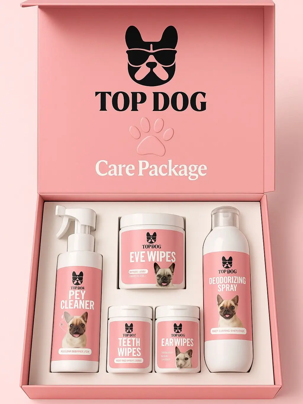 Waggi USA Deluxe Pet Hygiene Luxury Box Kit - 5-in-1 Premium Grooming Set with Safe Formulas for Dogs & Cats: Paw Cleaner, Multi-Use Wipes, Fresh Deodorizing Spray for Deep Clean, All-In-One Set