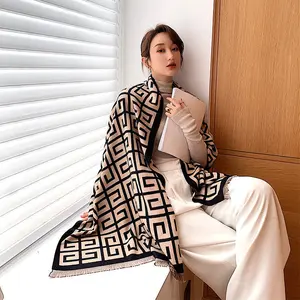 Classic British Cashmere Reversible Scarf for Women