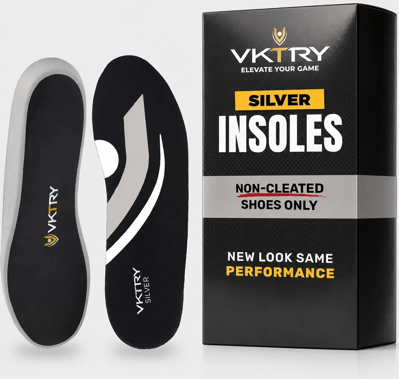 VKTRY Silver Carbon Fiber Composite Insoles for Athletes Men5.5-6Women7.5-8 VKTRY Silver Carbon Fiber Composite Insoles for Athletes Men5.5-6Women7.5-8