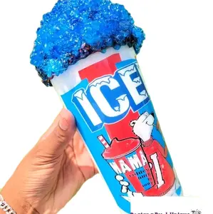 ICEE 3D Faux Ice 20oz Stainless Steel  Coldest Bii### In Town Portable Reusable Stainless Steel Tube Dome Tumbler