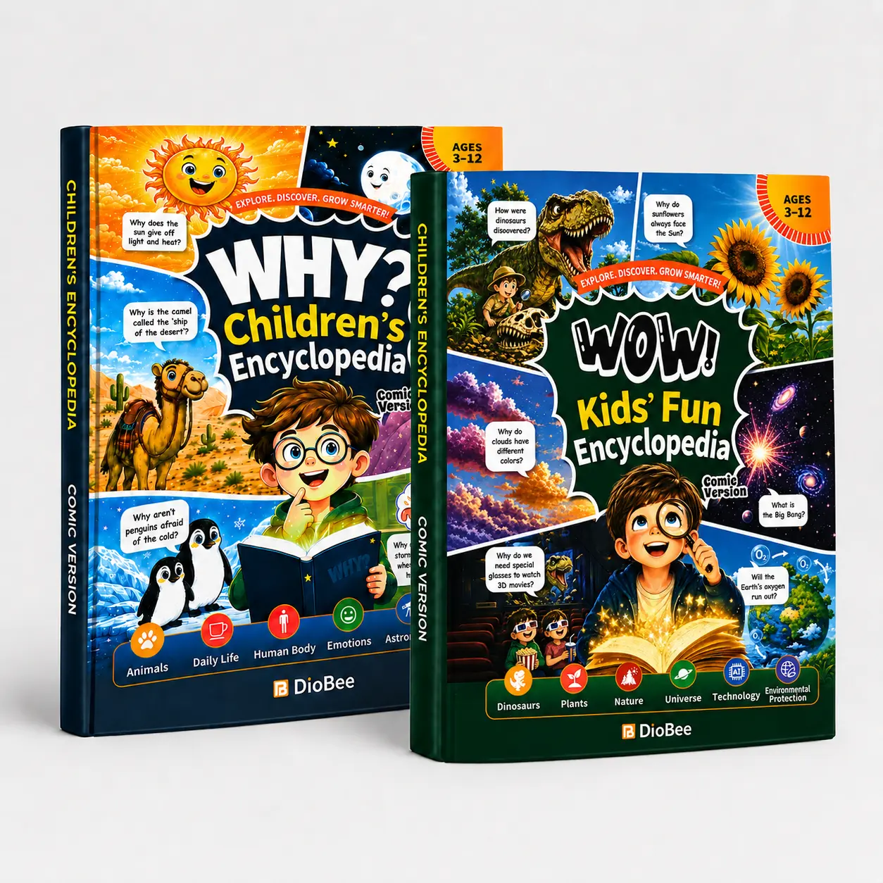 Kids’ Fun Encyclopedia (Comic Version) – Illustrated Question & Answer Science Book for Children Ages 3–12 | Hardback Educational Encyclopedia for Early Learning
