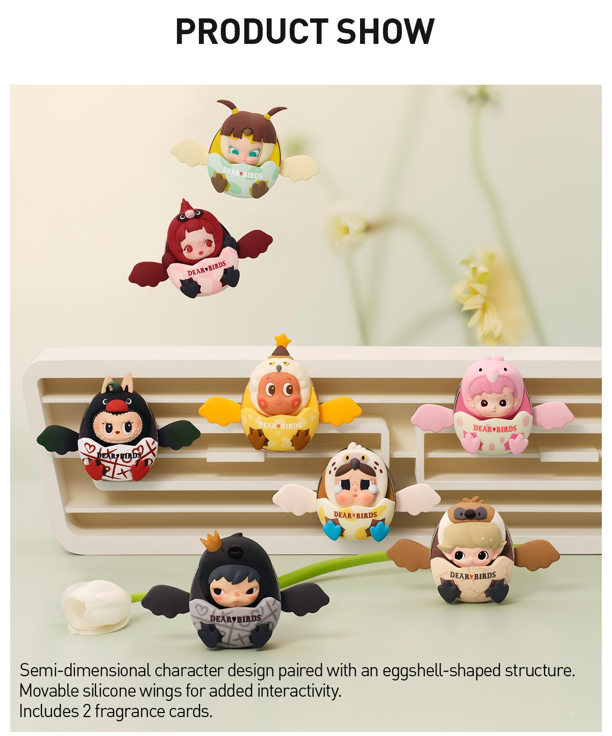 POP MART Dear Birds Series-Car Fragrance Blind Box, Fun Toy, Mystery Gift