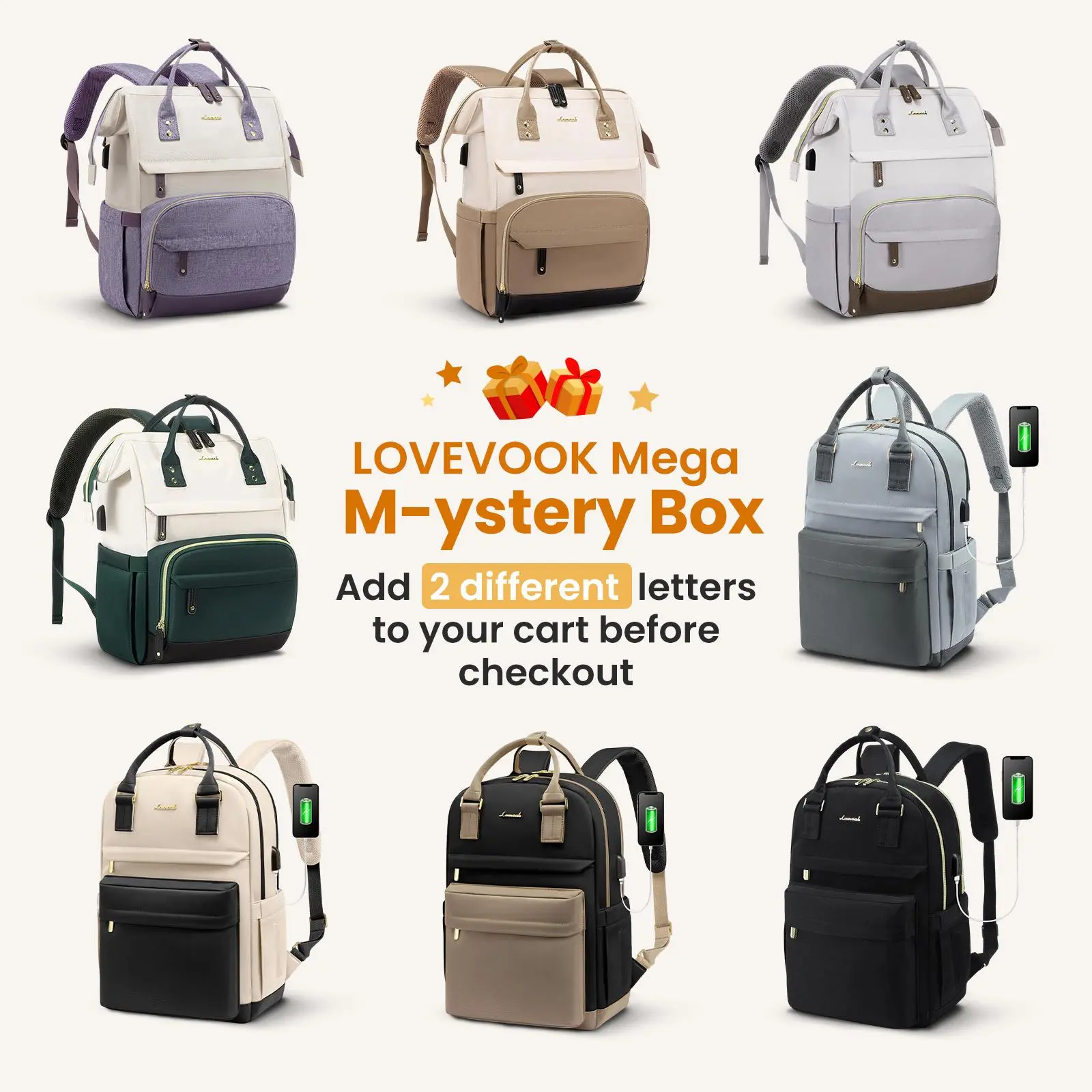 【BUY 2 SAVE 1】LOVEVOOK M-ystery Box Buy 2 Pay 1 Price Tote Bag for Woman 15.6'' Computer Bag Office Briefcase  Casual Handbag for Travel, Crossbody for College, Teacher