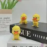 2Pcs Lightweight Cute Cartoon Duck Statue Figurine Ornaments - Waterproof Modern 3D Home Decor, Pouch-Compatible Accents, Unique Mini Gift Idea for Desktop