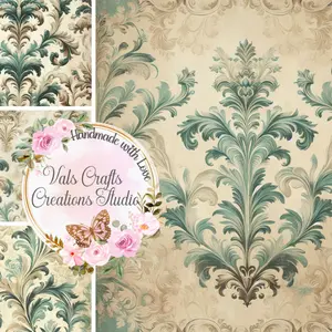 Dust & Damask – Vintage Background Paper Kit
