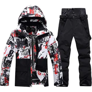 Men's Winter Snowsuit Waterproof Windproof Mountain Jacket and Pant Sets Insulated Snowboarding Skisuit