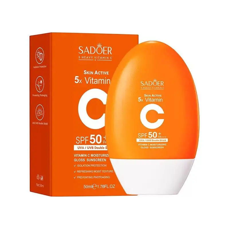 Vitamin C Glowing Makeup Base 50ml - UV Protection Sunscreen & Deep Moisturizing Radiance Primer for All Skin Types