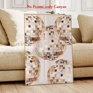 Wall Art Poster, Disco Ball Print, Vintage Prints, 70s Trend Canvas Painting, Living Room Decor, Bedroom Aesthetic Design, Modern Home Decor, Gift Idea