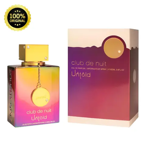 Armaf Club De Nuit Untold for Men Alcohol-Based Eau de Parfum Spray (3.6 oz), Adult All Day Fragrance with Amber Saffron Scent, Jasmine Blend, Amberwood Cedarwood Notes