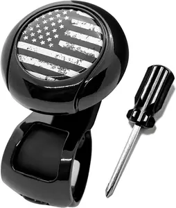 American Flag - Steering Wheel Knob Spinner, Universal Non-Slip - Fit for Cars, Trucks, Boats Rv Bus Tractor & More
