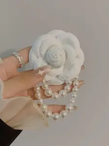 Faux Pearl Decorated Flower Design Brooch, Elegant Clothes Brooch for Women & Girls, Trendy All-match & Exquisite Brooch for Birthday Gift, Flower Brooch Pin, Fashion Accessory
