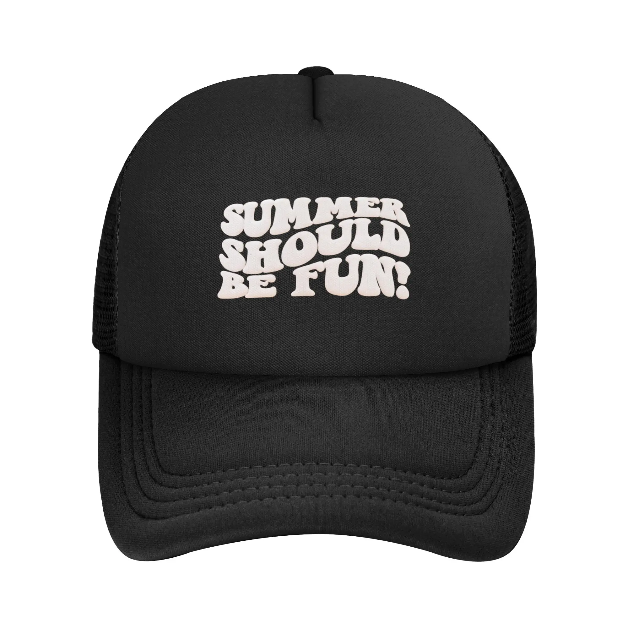 Summer Vibe Breathable Trucker Hat,Summer Should Be Fun 