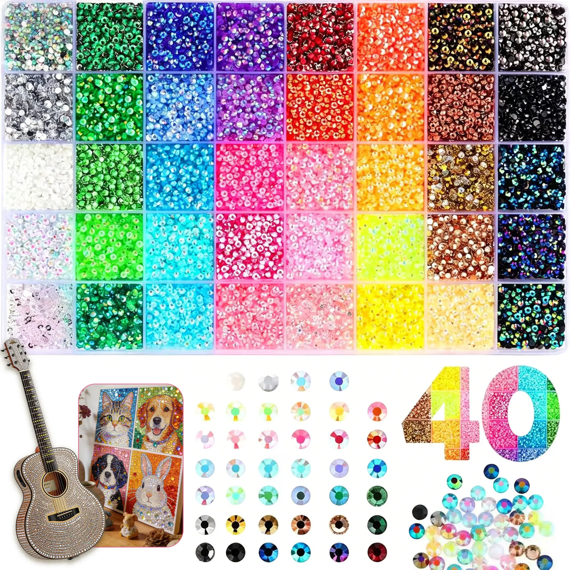 3mm Round AB Color Resin Flat Drills Jelly Water Diamonds - Colorful Look DIY Supplies for Jewelry Making, Party Decorations - Ideal for DIY Enthusiasts