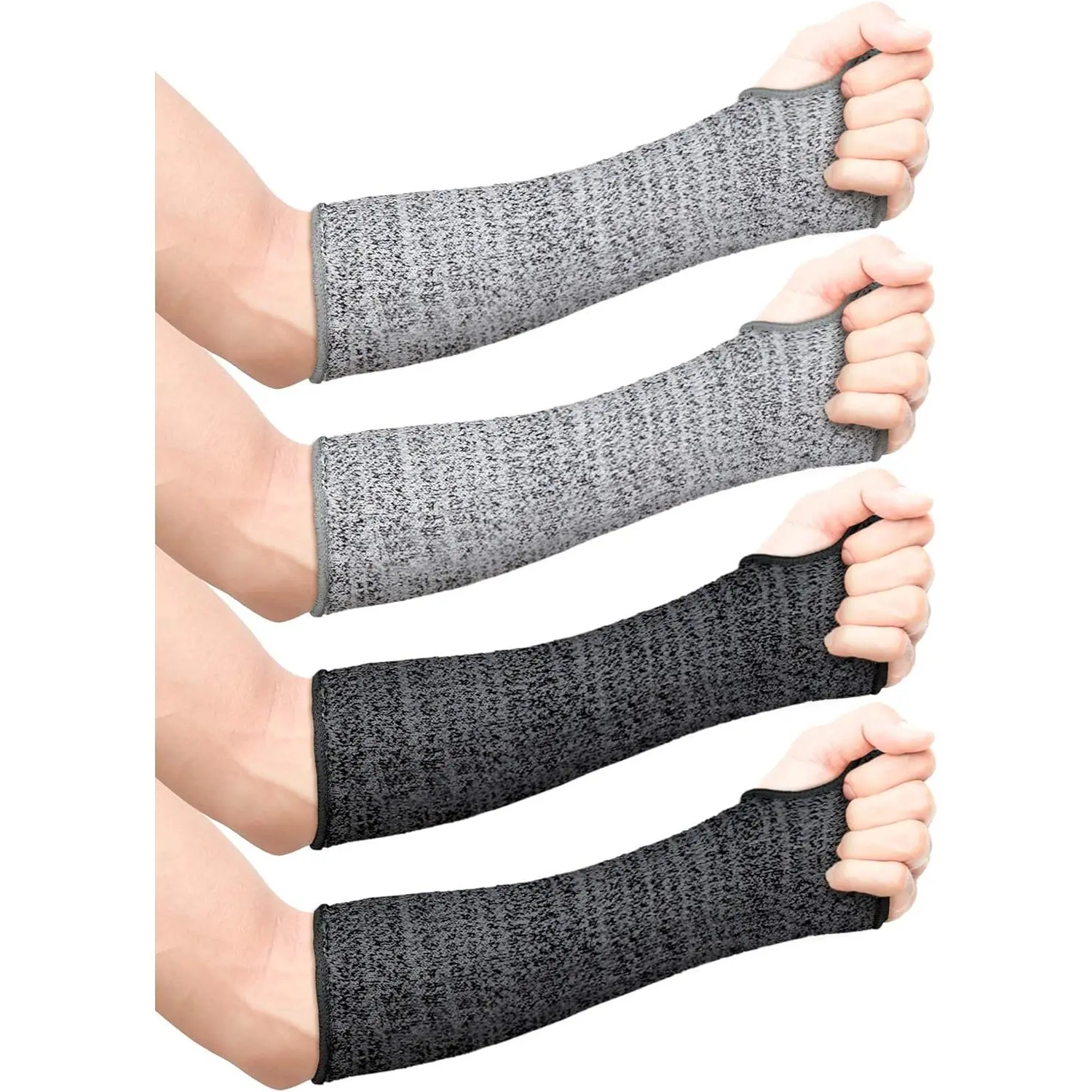 Cut Resistant Sleeves Protective Arm Sleeves Safety Arms Protection Sleeves with Thumb Hole for Garden Kitchen