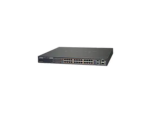 Planet FGSW-2624HPS4 24-Port 10/100TX 802.3at PoE + 2-Port Gigabit TP / SFP Combo Web Smart Ethernet Switch / 420W PoE budget